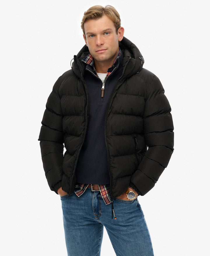 Hooded Sports Puffer Jacket