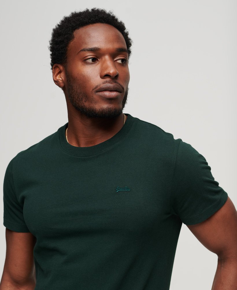 Essential Logo Embroidered Tee | Forest Green