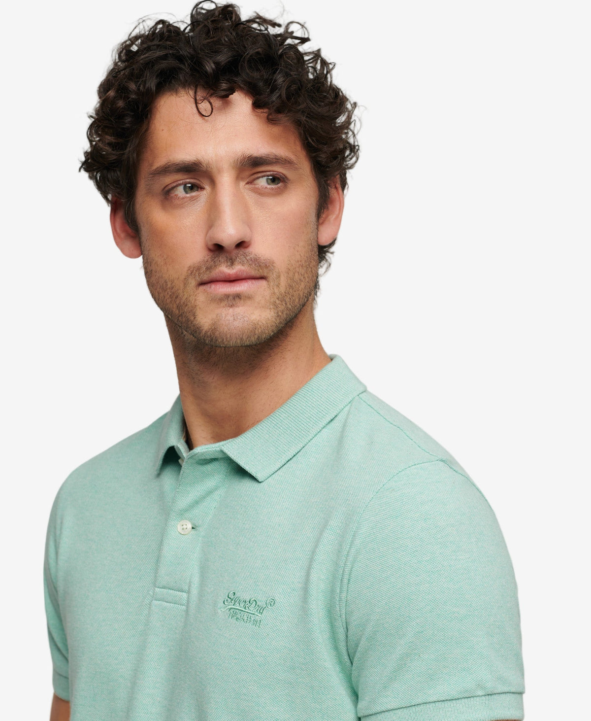 Classic Pique Polo | Light Mint Green Marle