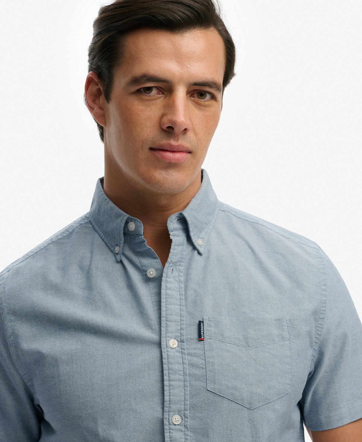 Oxford Short Sleeve Shirt | Deep Blue Chambray