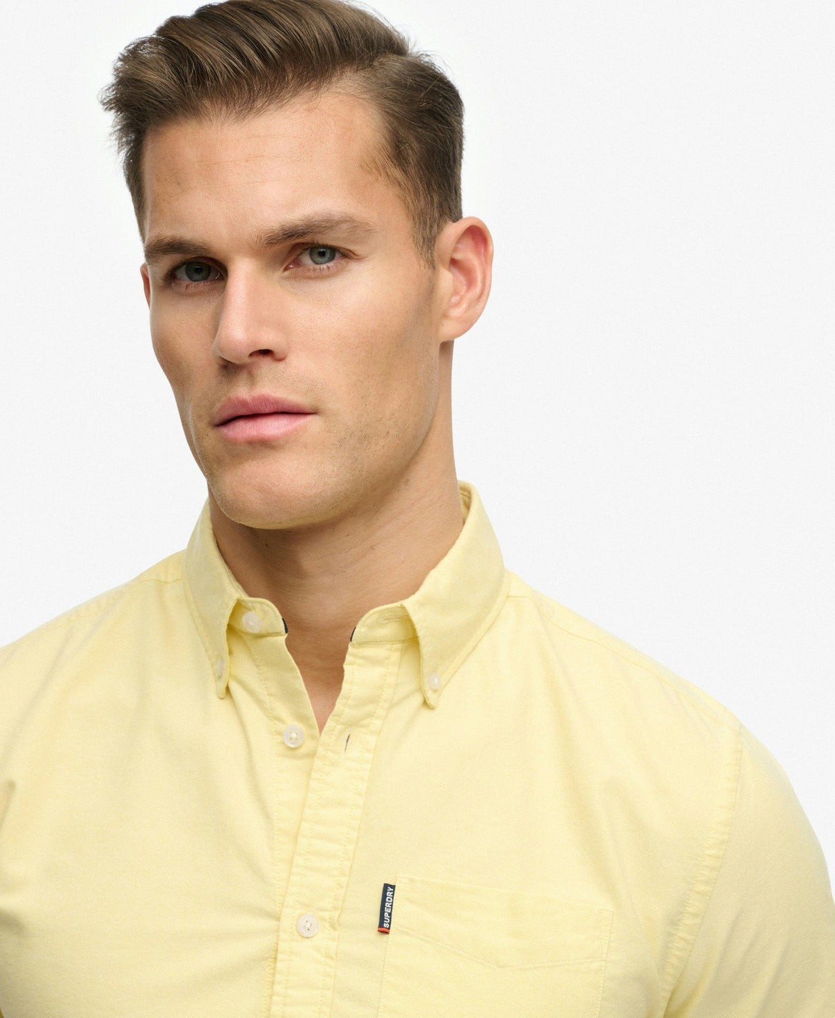 Oxford Short Sleeve Shirt | Lemon Chambray