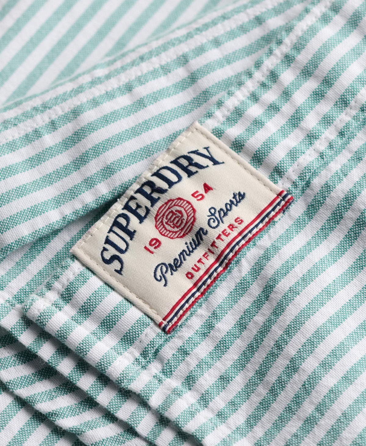 Slim Oxford Long Sleeve Shirt | Peppermint Chalk Stripe