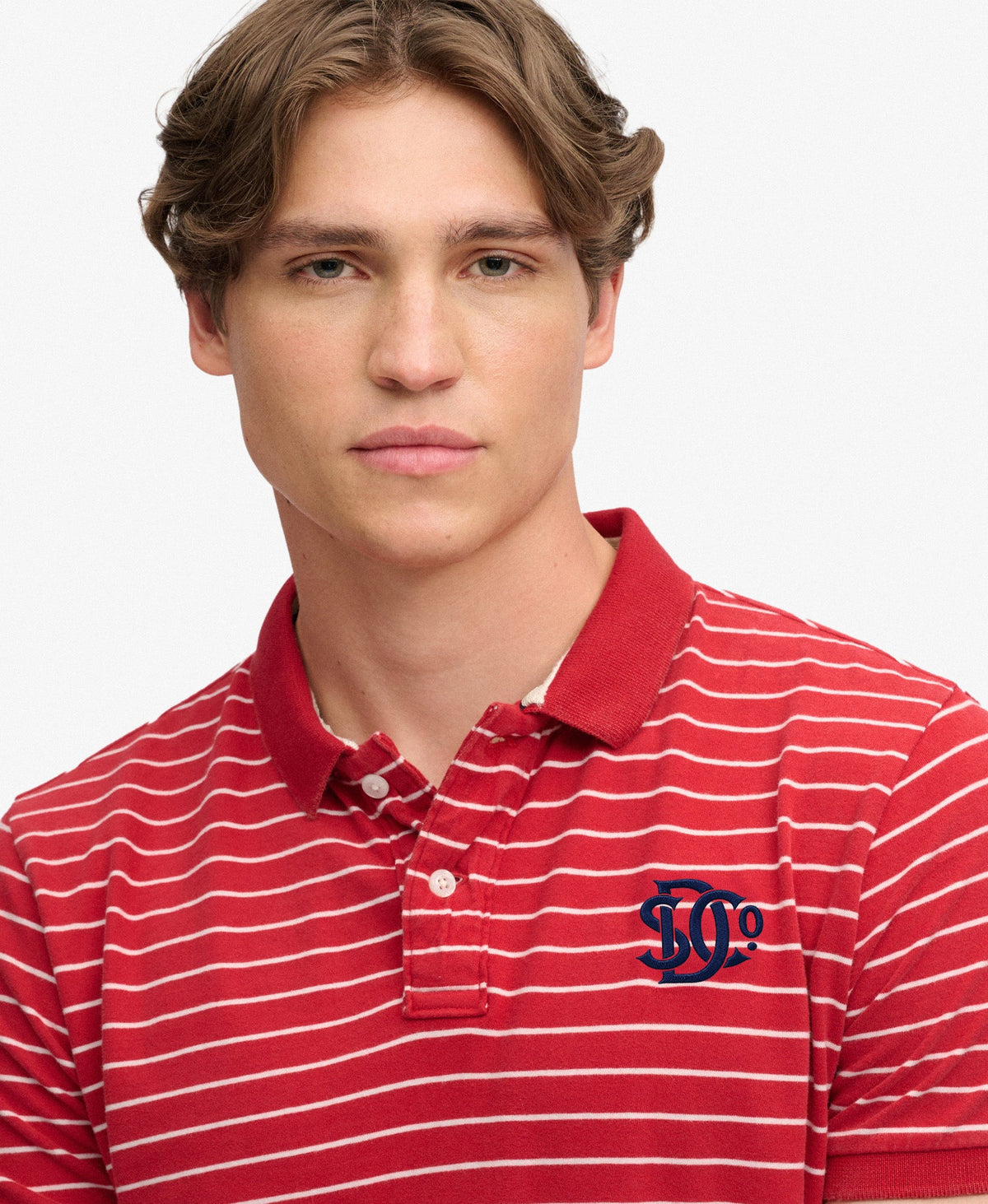 Vintage Stripe Jersey Polo | Red Stripe