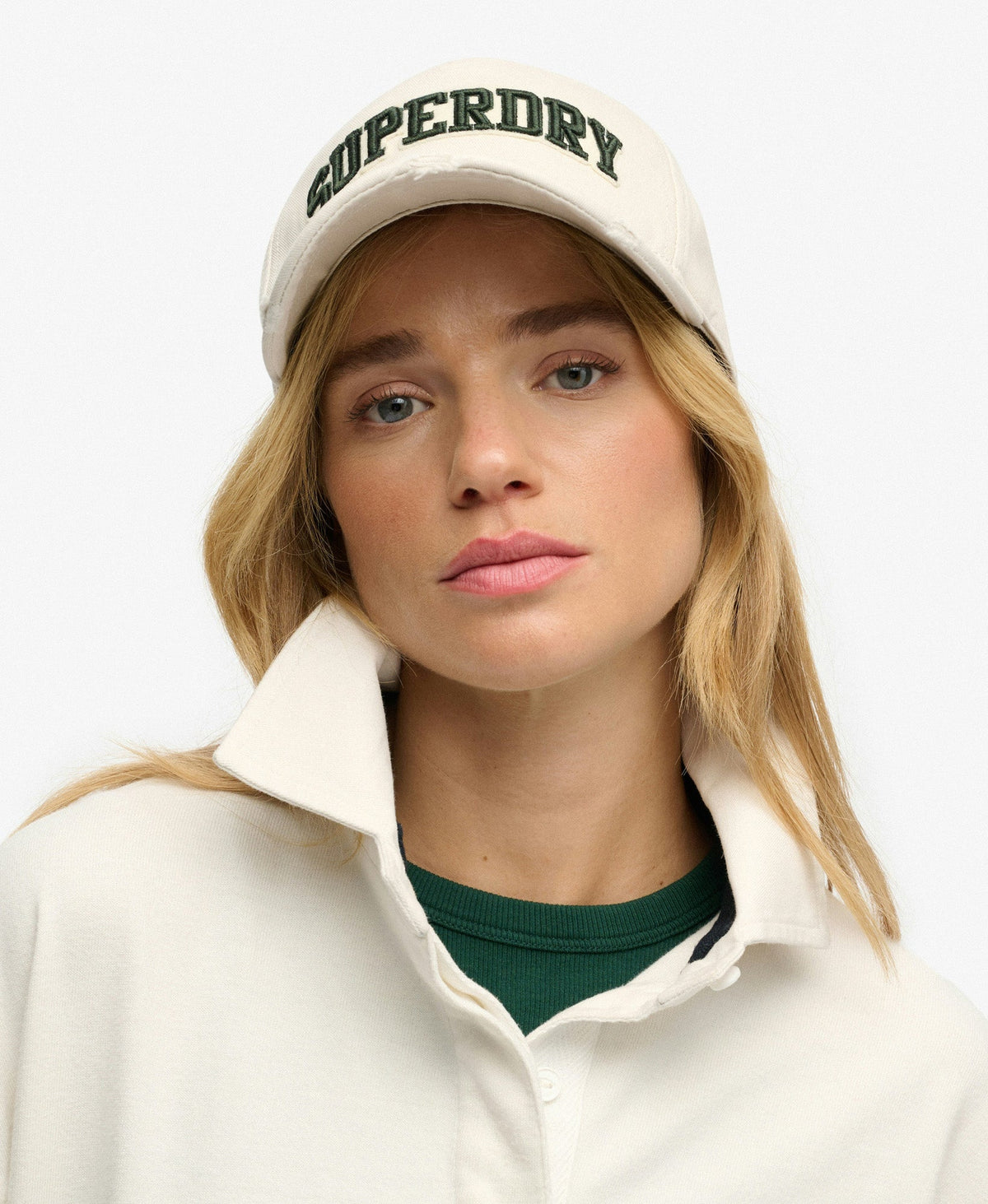 Varsity Logo Trucker Cap | Lighter Stone