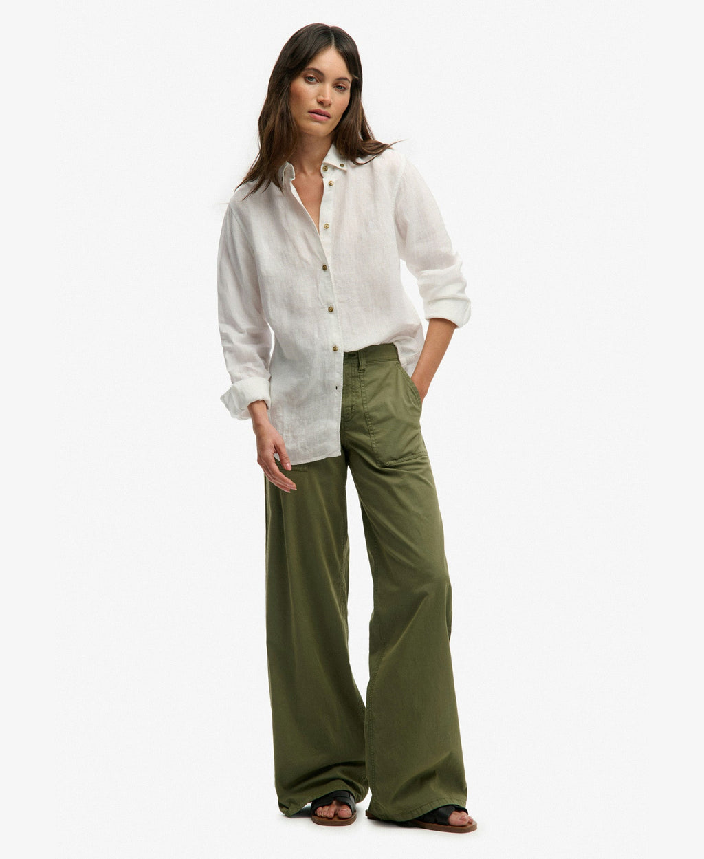 Baggy Cargo Pant | Olive Khaki