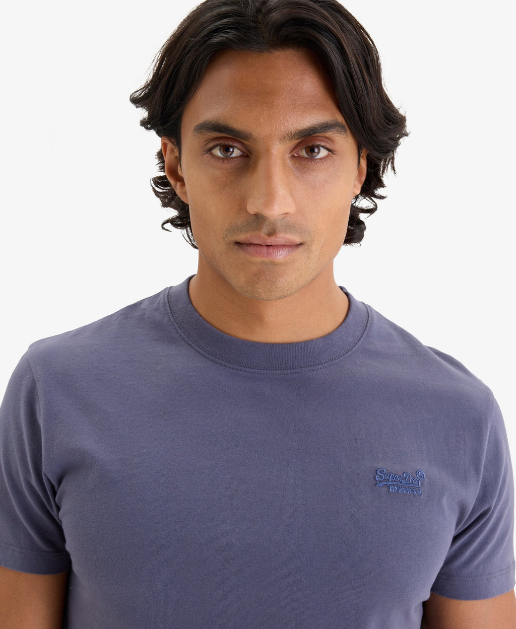 Essential Logo Embroidered Slim Fit Tee | Greystone