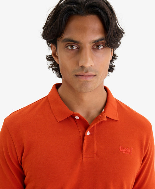 Classic Pique Polo | Denim Co Rust Orange