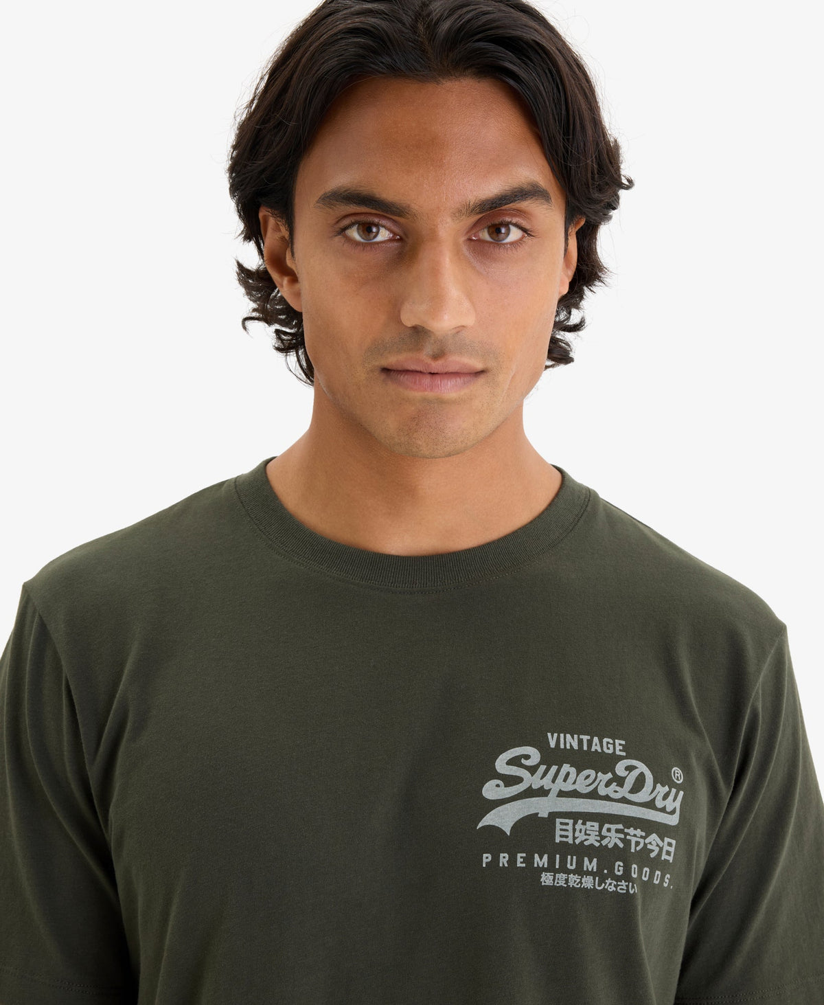 Vintage Logo Chest Tee | Surplus Goods Olive Green