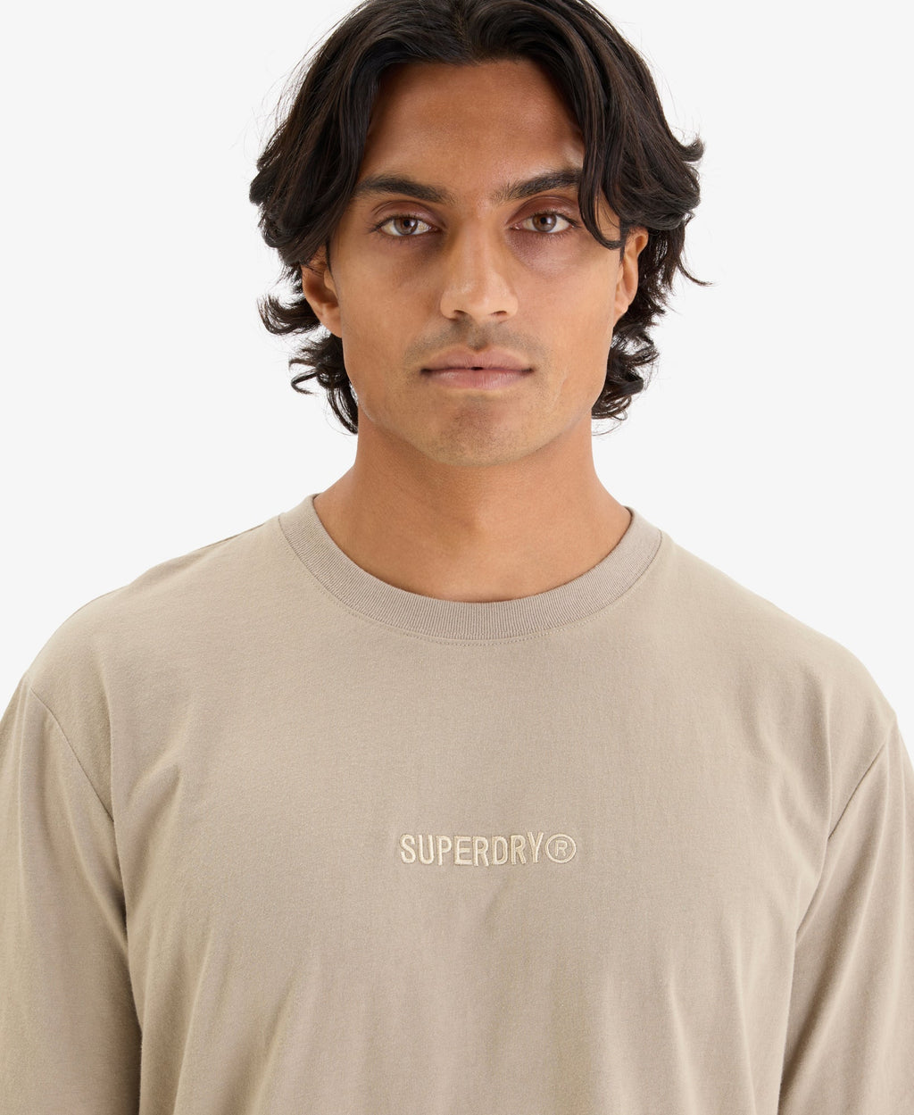 Micro Logo Tee | Winter Twig Beige
