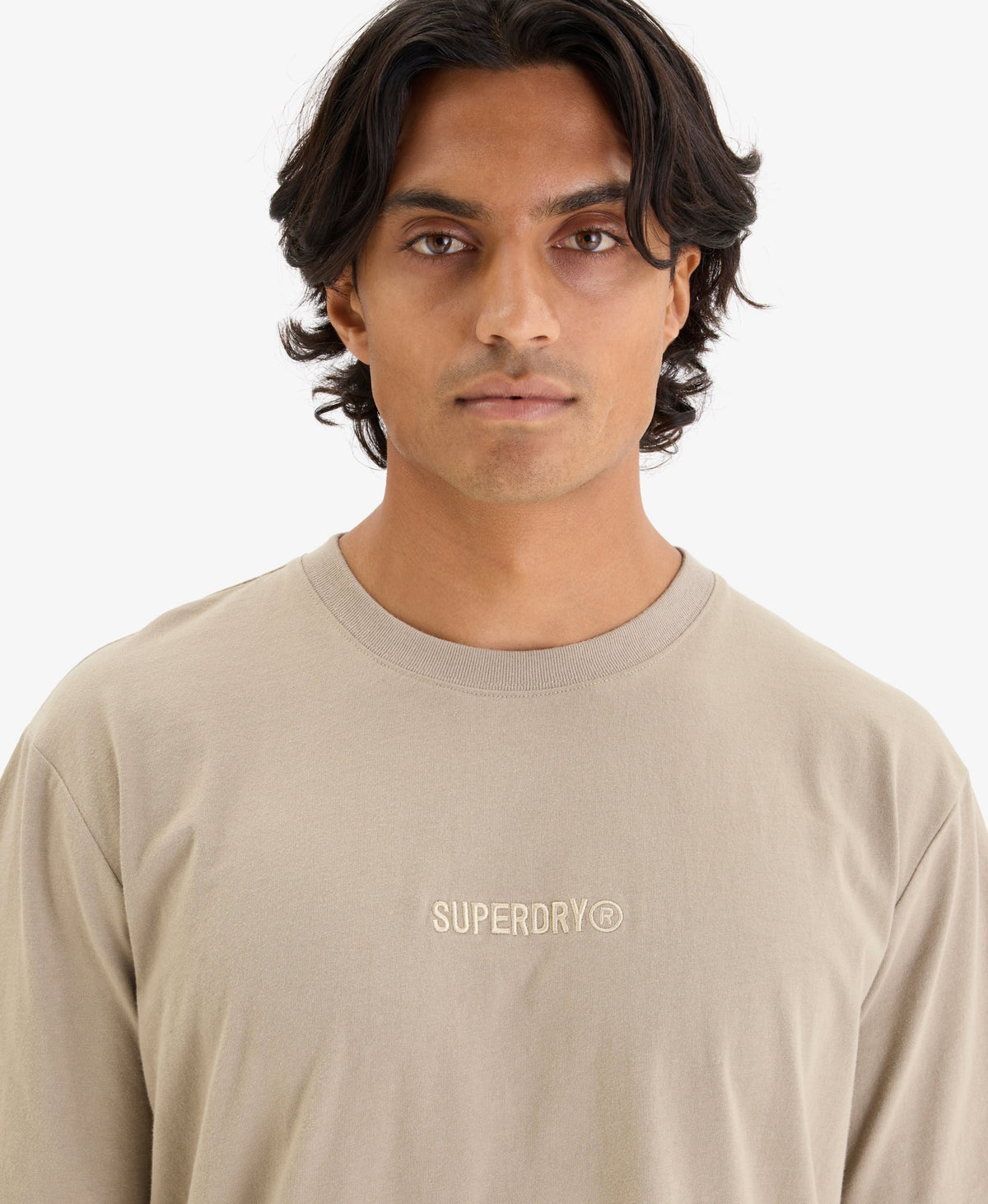 Micro Logo Tee | Winter Twig Beige