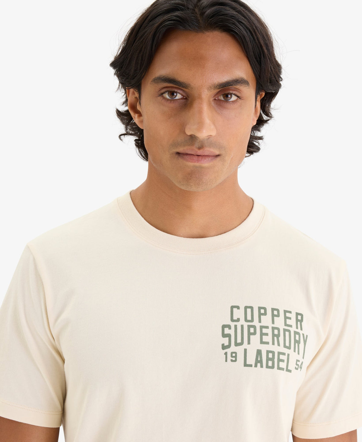 Copper Label Chest Tee | Oatmeal Beige