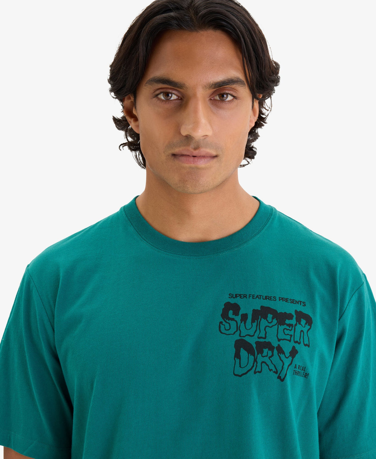 Movie Graphic Chest Tee | Storm Green