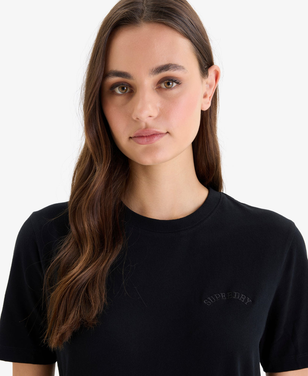 Essential Logo Embroidered Tee | Black