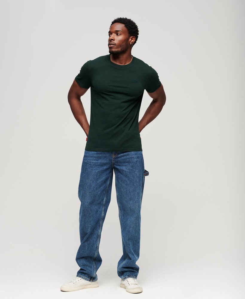 Essential Logo Embroidered Tee | Forest Green