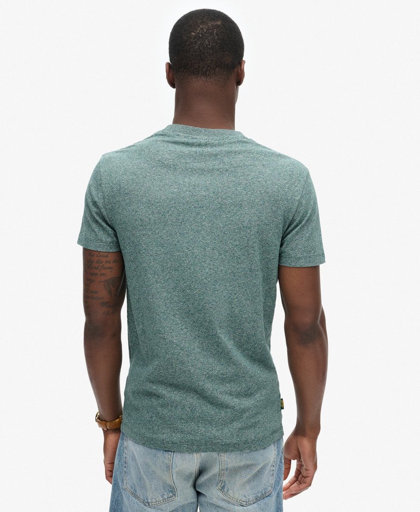 Essential Logo Embroidered Slim Fit Tee | Mid Pine Green Grit