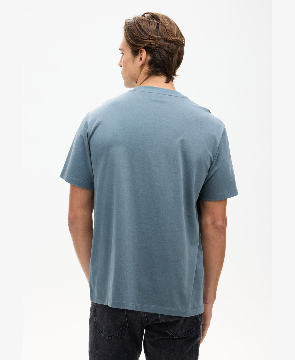 Micro Logo Tee | Stormy Weather Blue