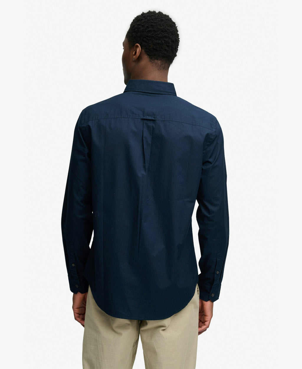 Cut Away Poplin Long Sleeve Shirt | Eclipse Navy
