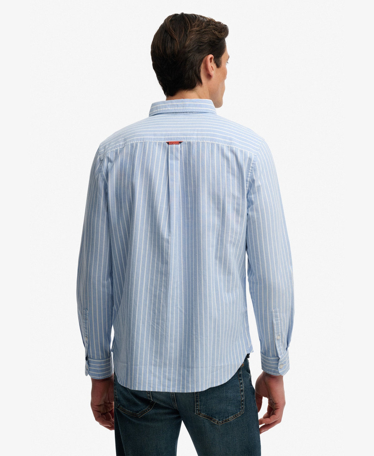 Essentials Oxford Shirt | Broker Blue Stripe