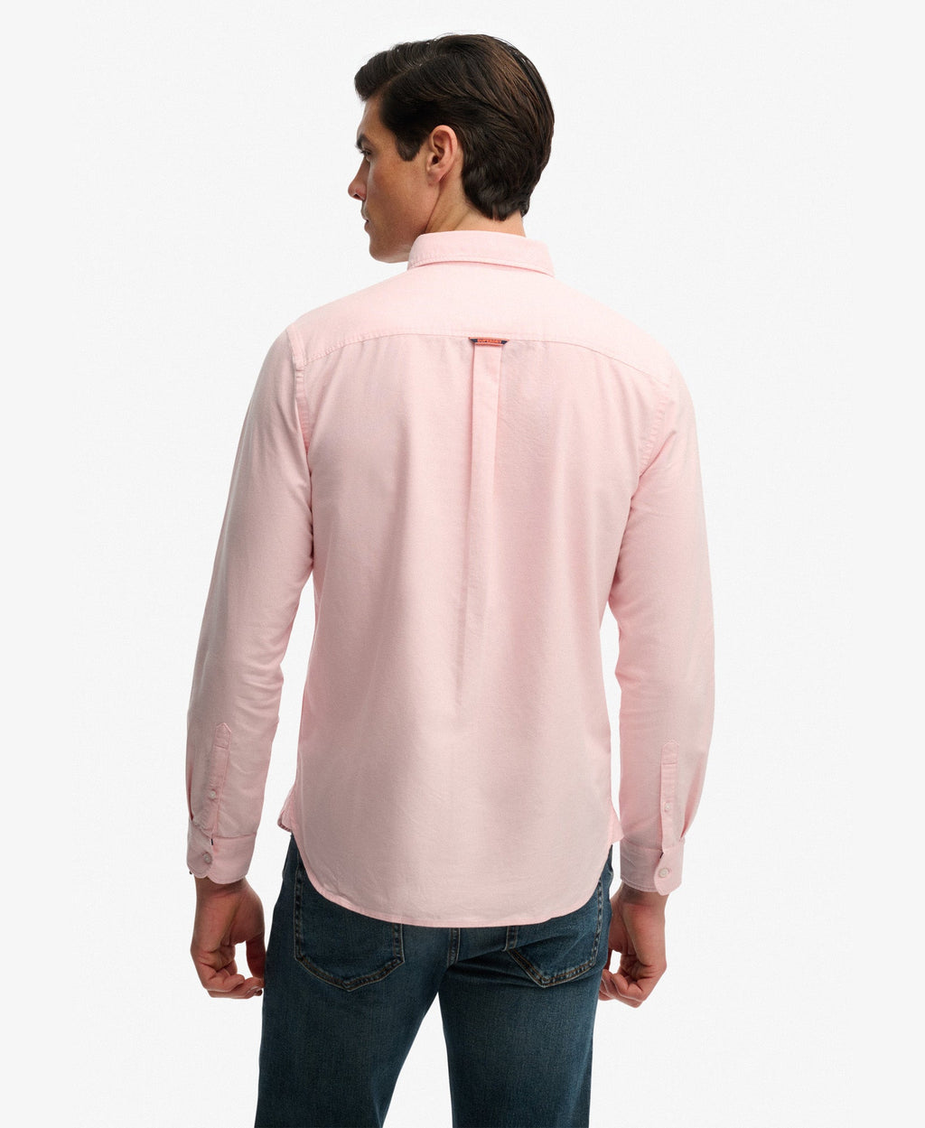 Essentials Oxford Shirt | Coral Pink Chambray