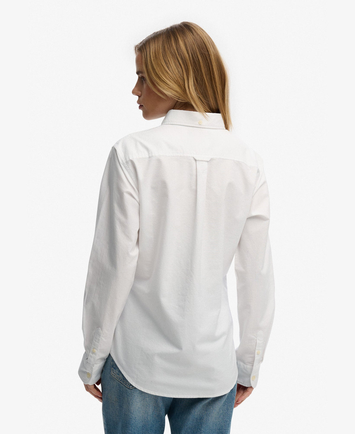 Slim Oxford Long Sleeve Shirt | Optic White Oxford