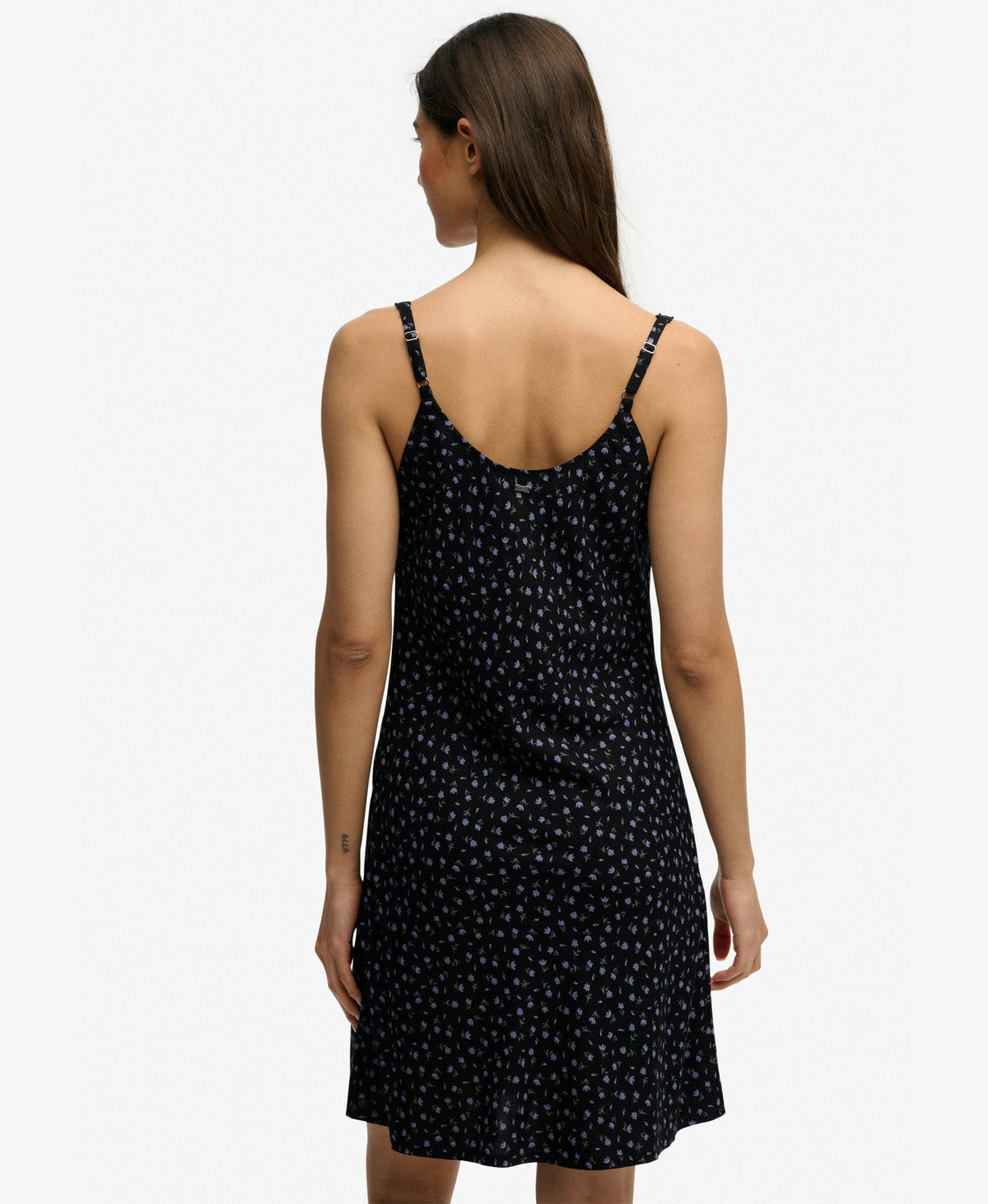 Printed Slim Fit Cami Mini Dress | Black Ditsy Floral