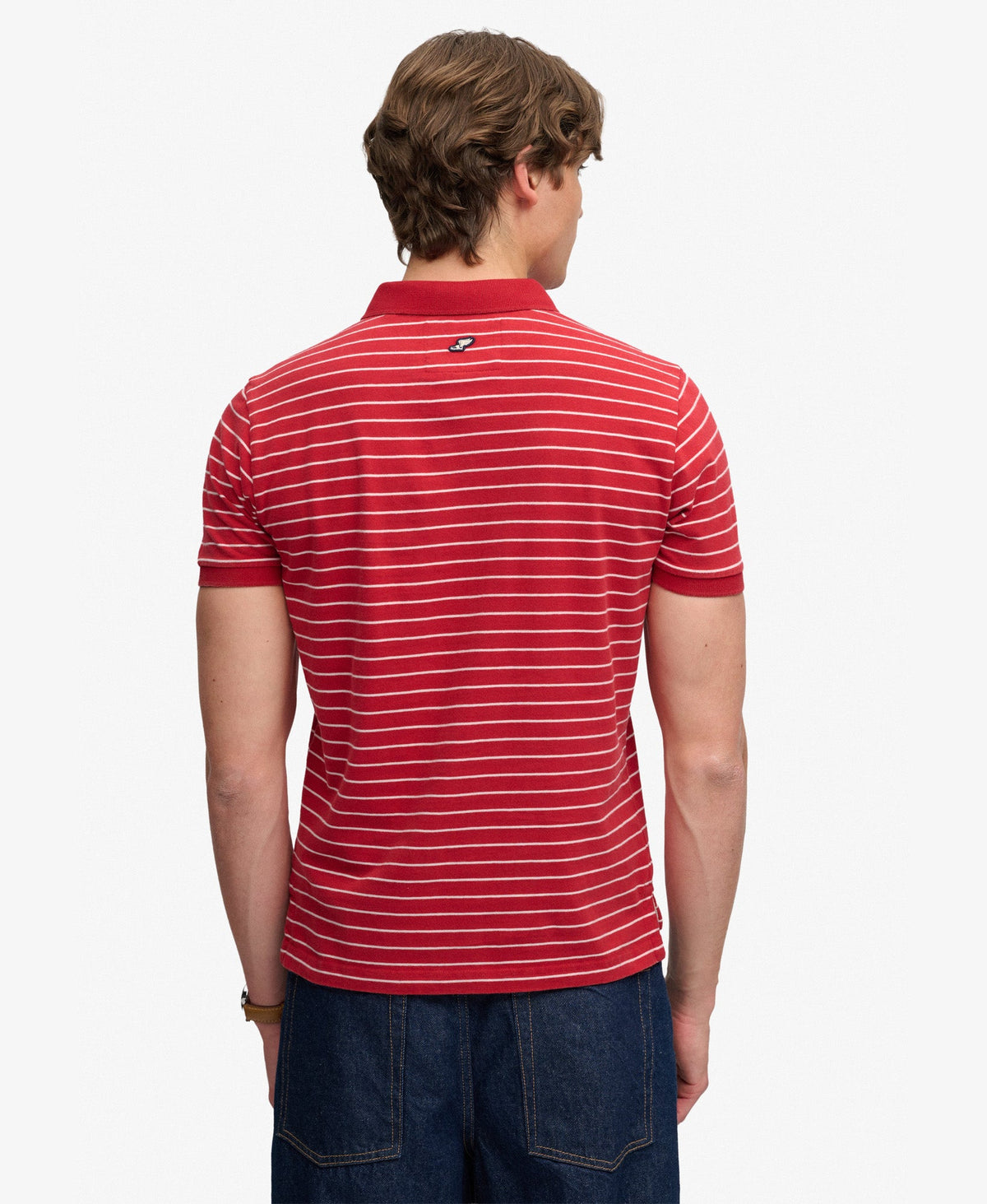 Vintage Stripe Jersey Polo | Red Stripe