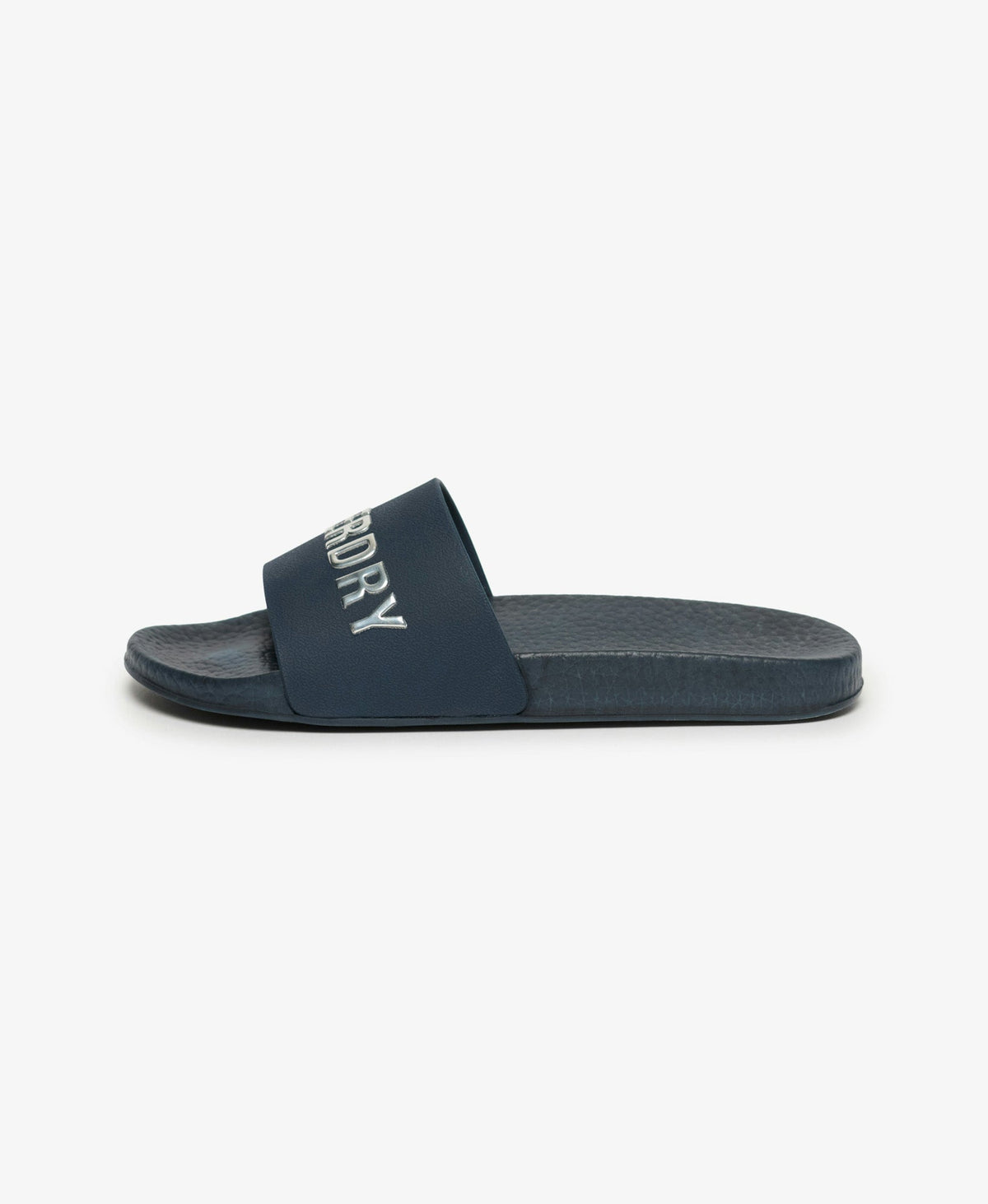 Premium Metallic Pool Slide | Blueberry Navy/Silver