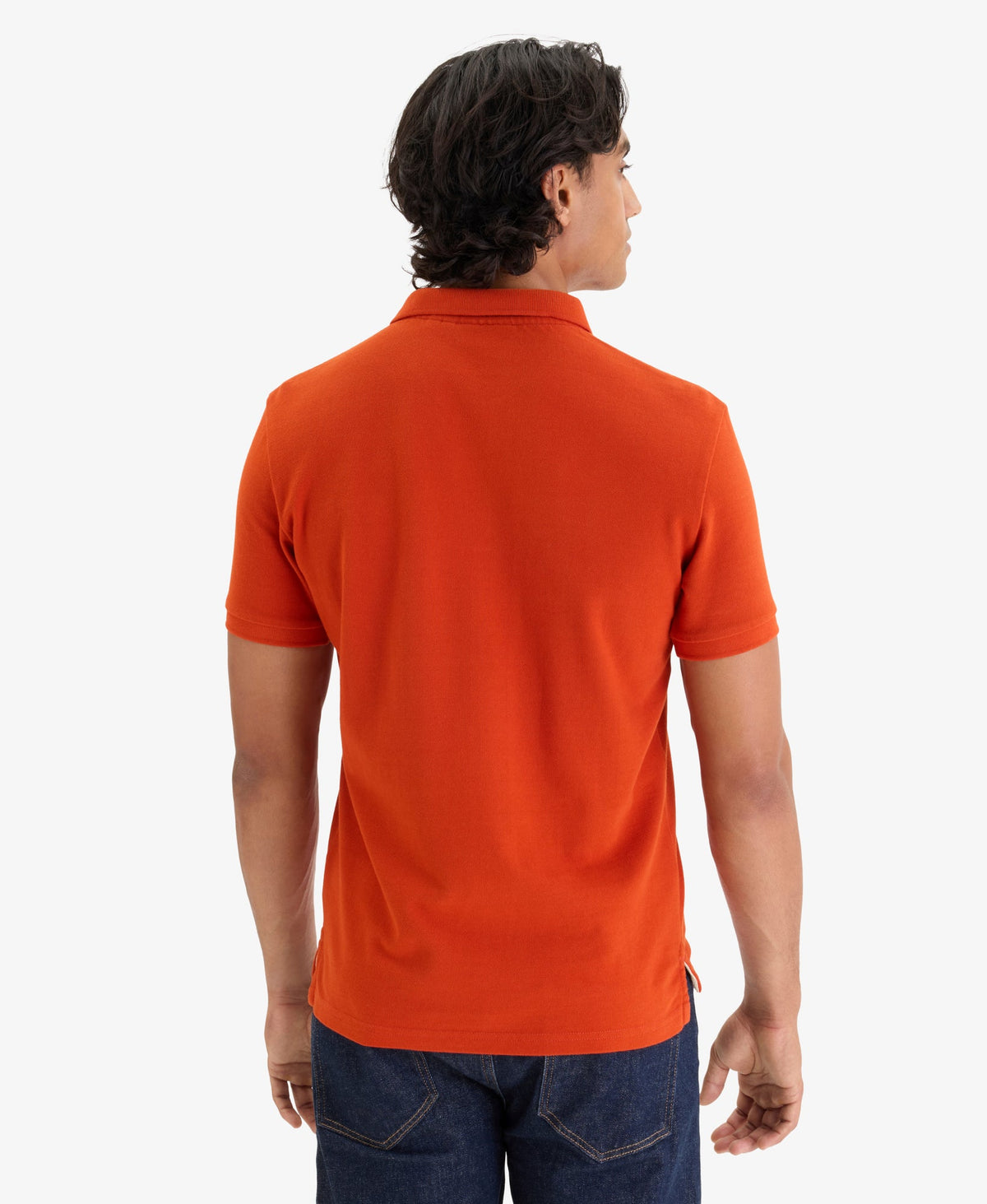 Classic Pique Polo | Denim Co Rust Orange