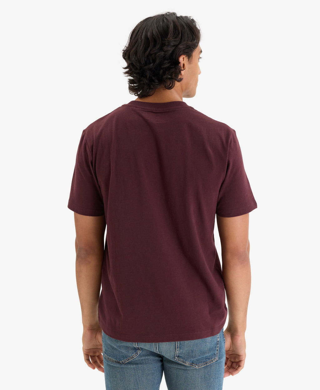 Copper Label Chest Tee | Rich Deep Burgundy