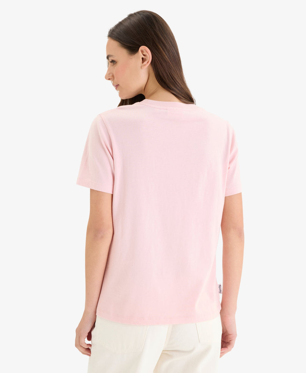 Essential Logo Embroidered Tee | Pale Rose Pink