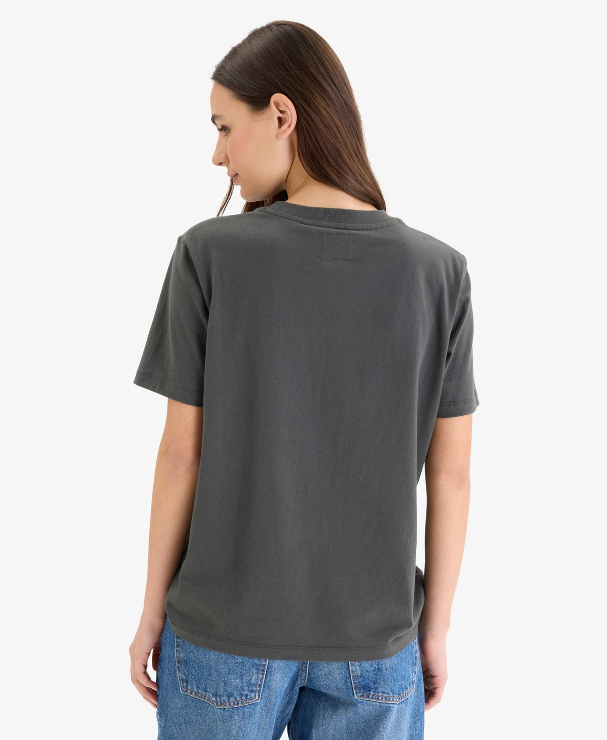 Luxe Metallic Logo Relaxed Tee | Washed Black
