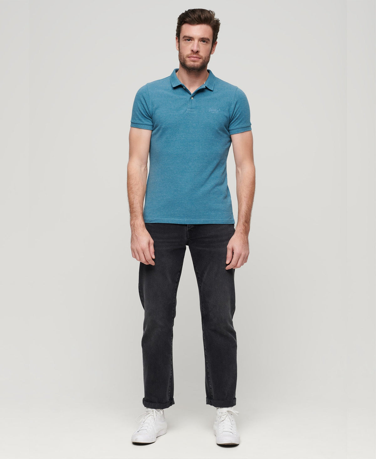 Classic Pique Polo | Alaskan Blue Marle