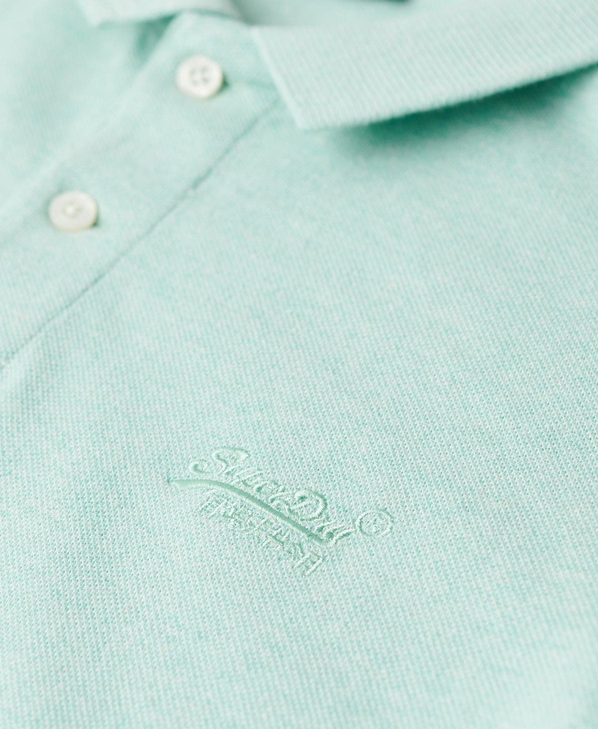 Classic Pique Polo | Light Mint Green Marle