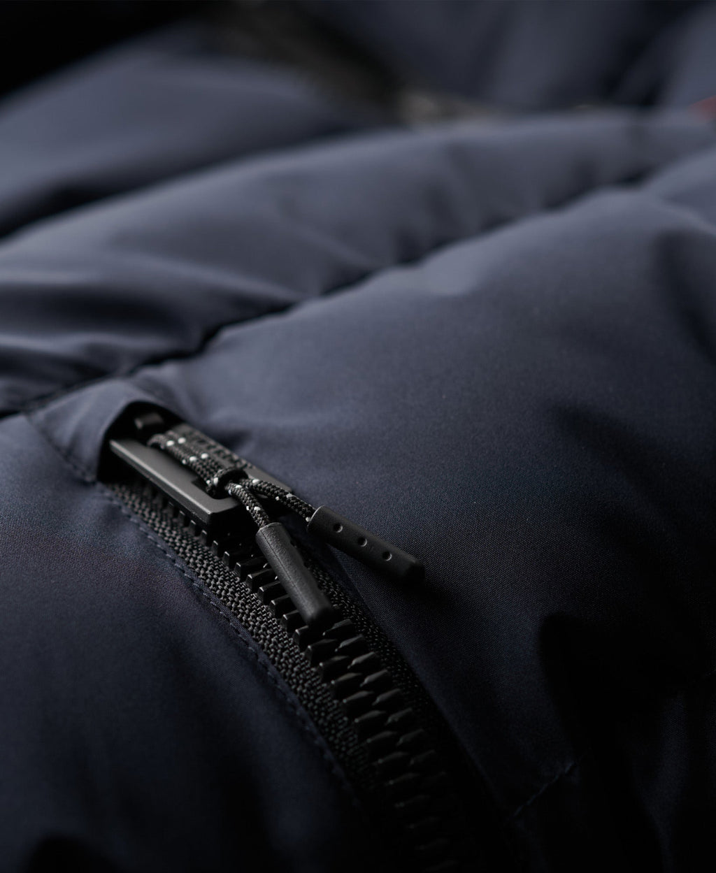 Hooded Sports Puffer Jacket | Eclipse Navy