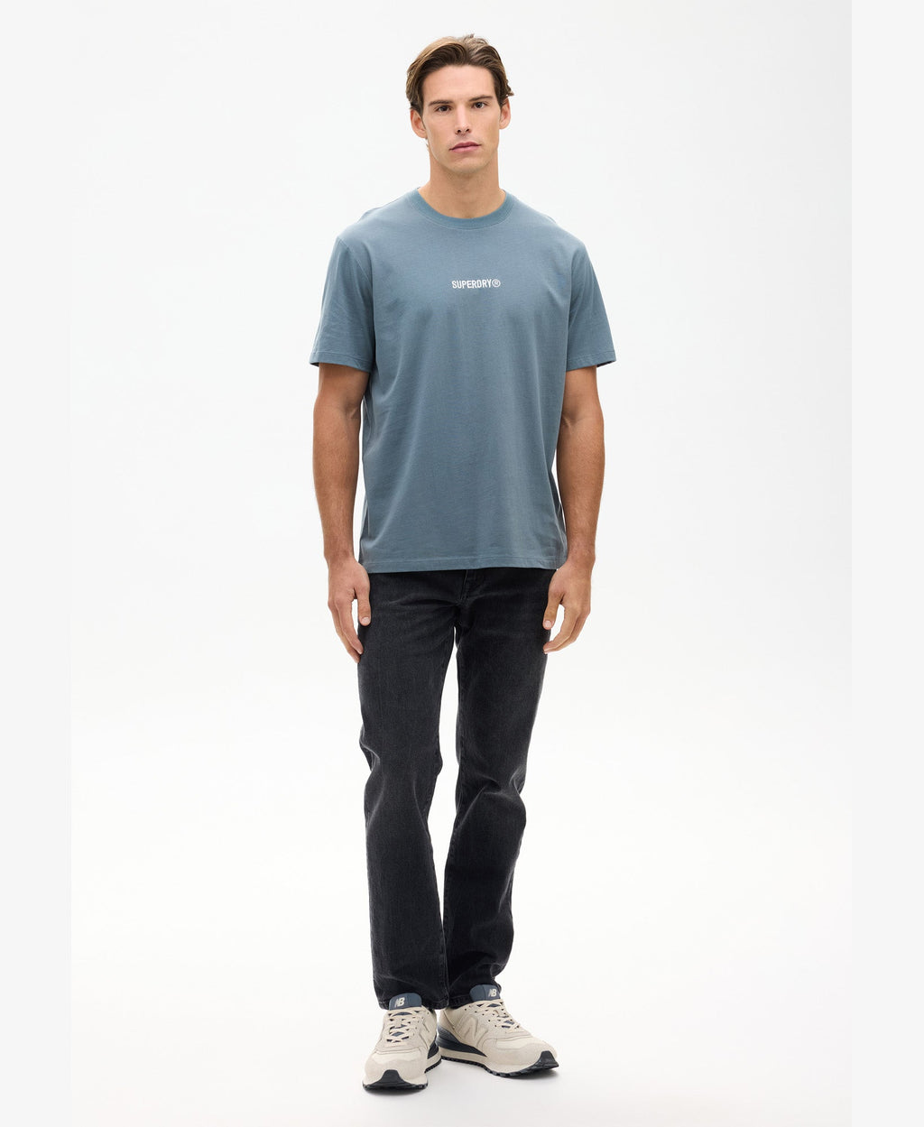 Micro Logo Tee | Stormy Weather Blue