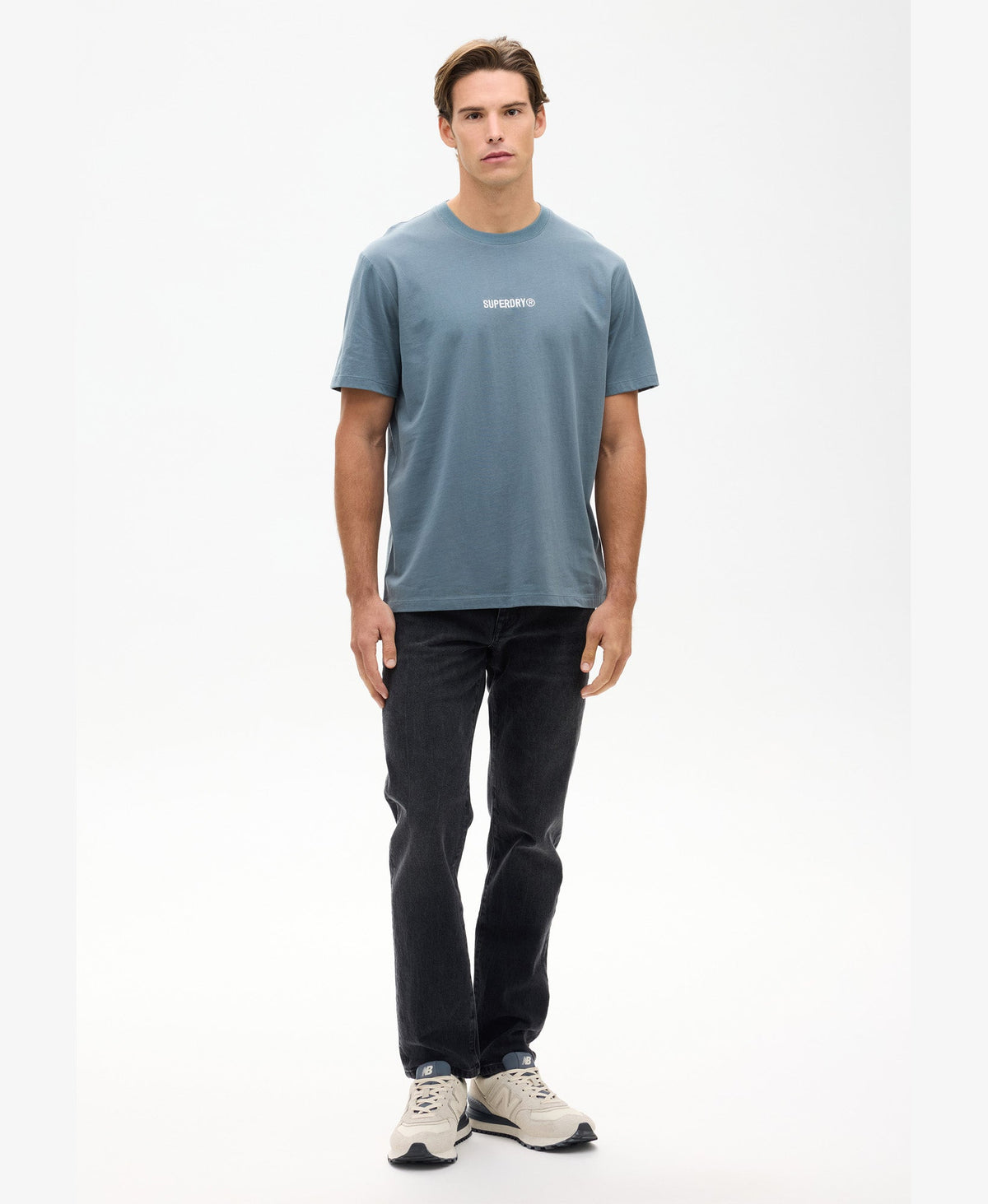 Micro Logo Tee | Stormy Weather Blue