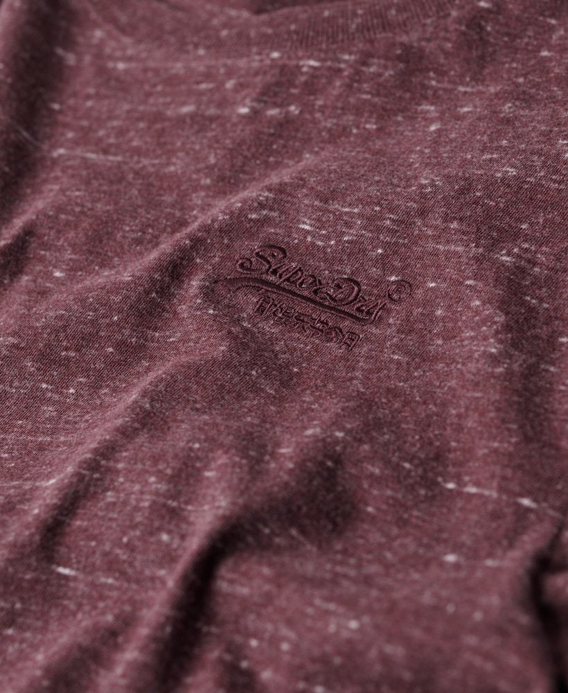 Essential Logo Embroidered Tee | Burgundy Heather