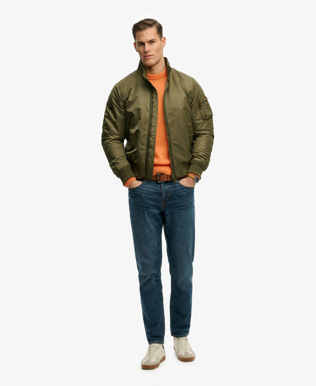 Ma1 Bomber Jacket | Olive Night Green