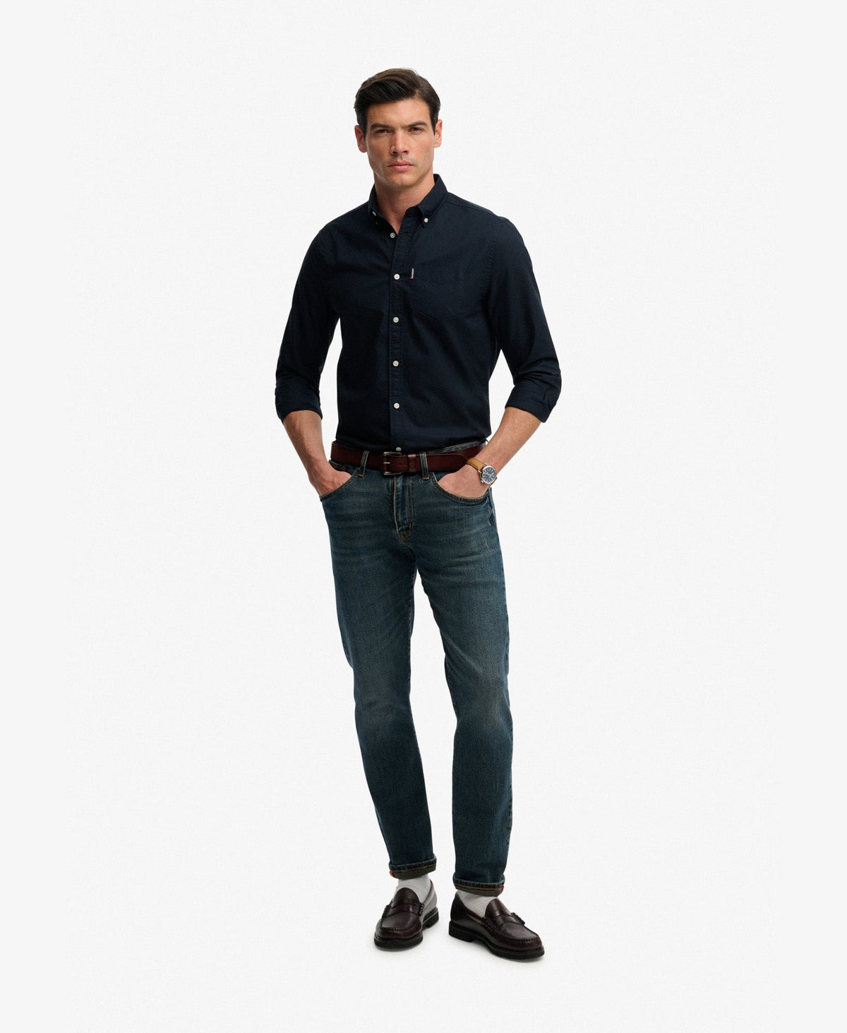 Essentials Oxford Shirt | Eclipse Navy