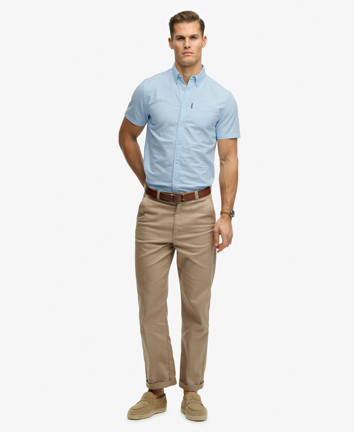 Oxford Short Sleeve Shirt | Seafoam Blue