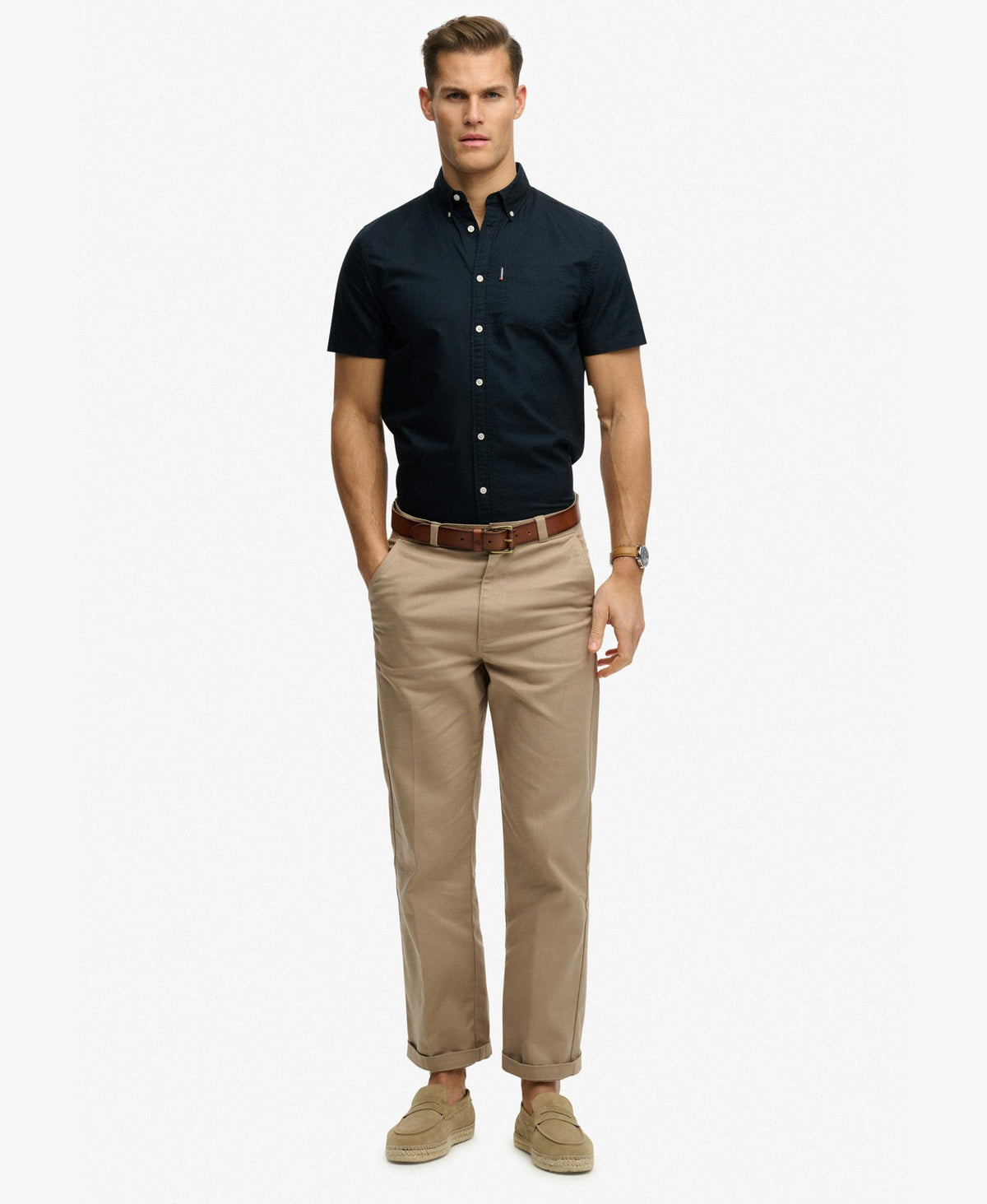 Oxford Short Sleeve Shirt | Eclipse Navy