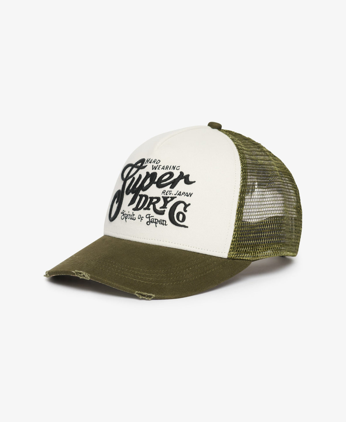 Mesh Trucker Cap | Khaki/Ecru