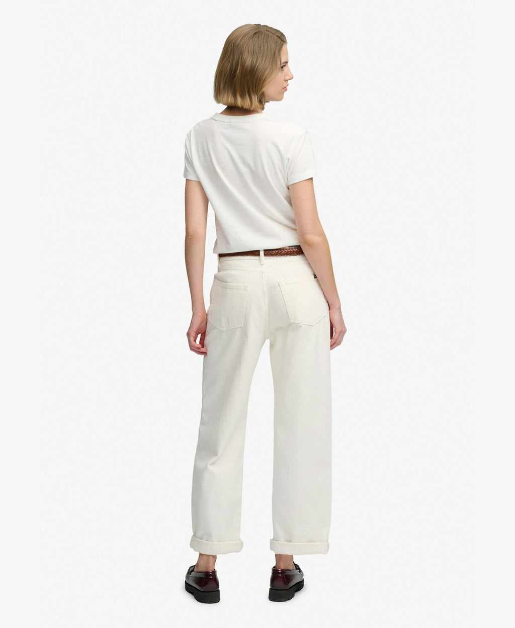 High Rise Wide Leg Jean | Ecru Denim 30