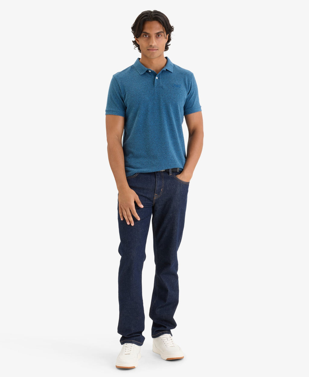 Classic Pique Polo | Charred Teal Grit