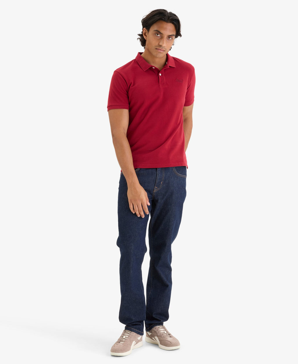 Classic Pique Polo | Red Dahlia