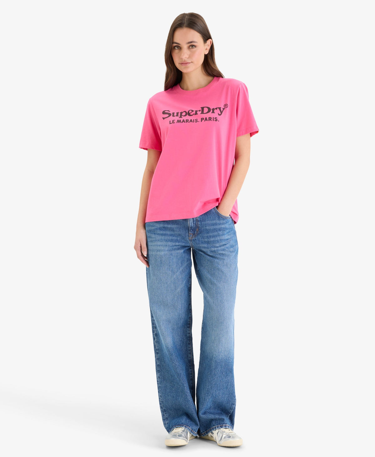 Venue Metallic Graphic Tee | Punk Pink