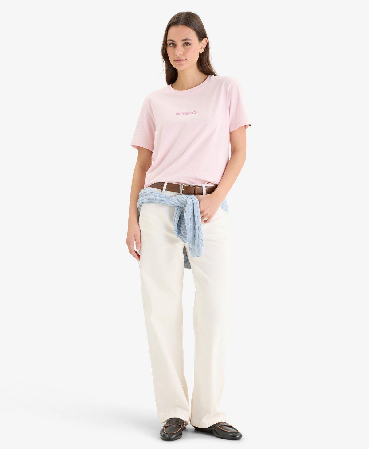 Micro Logo Tee | Chalk Pink