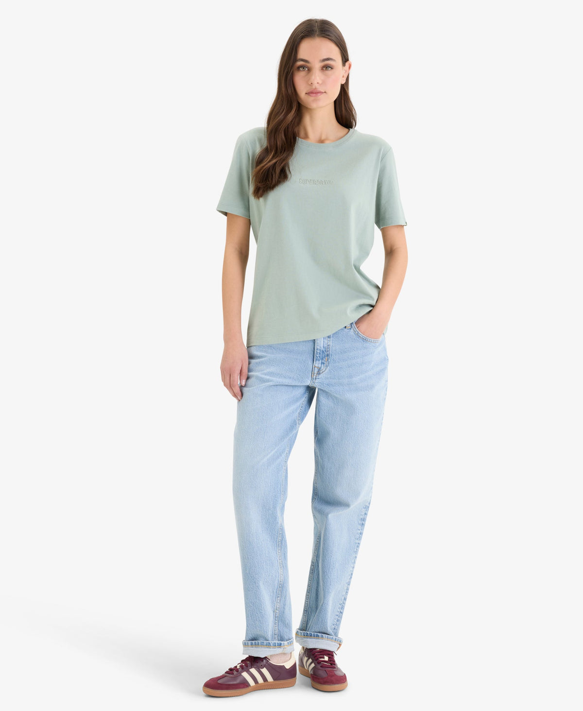 Micro Logo Tee | Light Jade Green