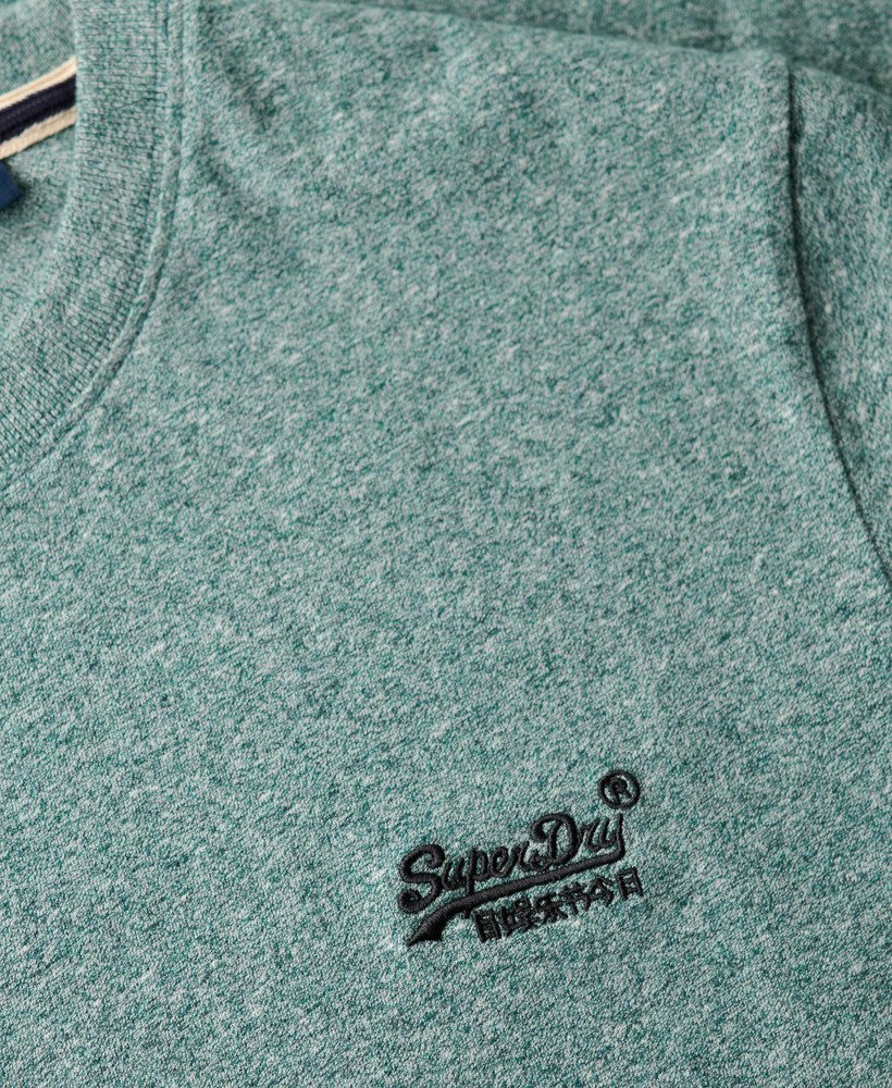 Essential Logo Embroidered Slim Fit Tee | Mid Pine Green Grit