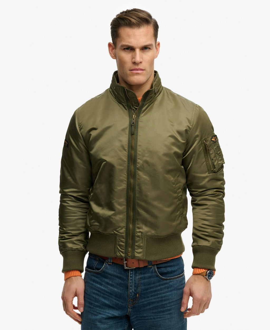 Ma1 Bomber Jacket | Olive Night Green
